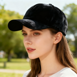 RANGELAB Black Faux Suede Baseball Cap – Adjustable Soft Hat for Men & Women