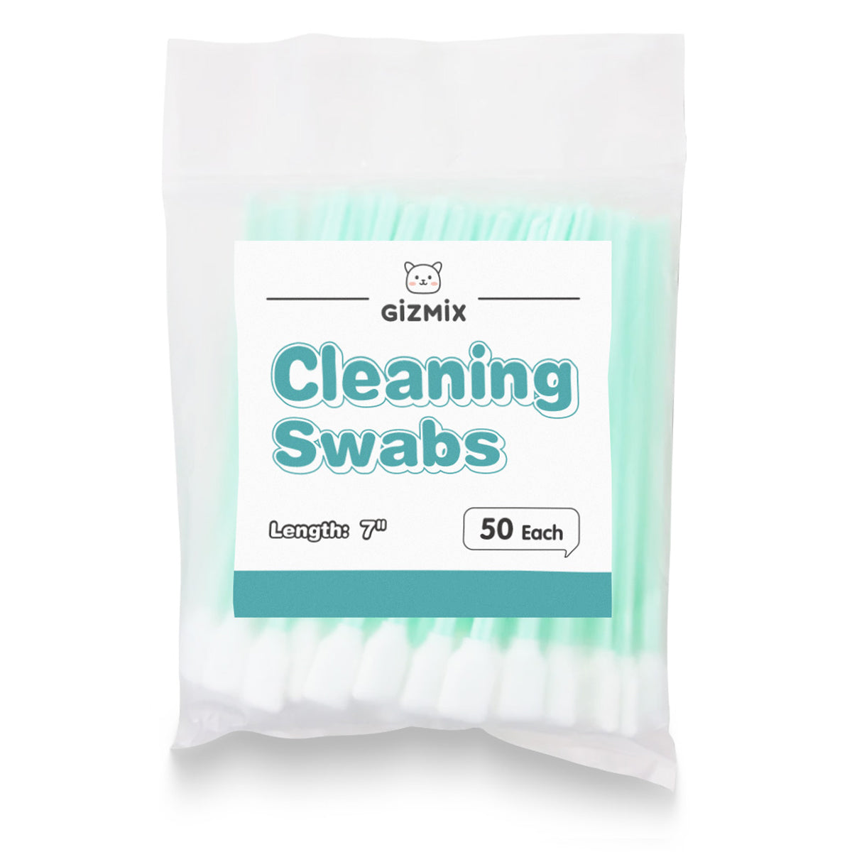 GIZMIX 7" Foam Cleaning Swabs 50 Pack for DTF Printers, Cameras & Electronics