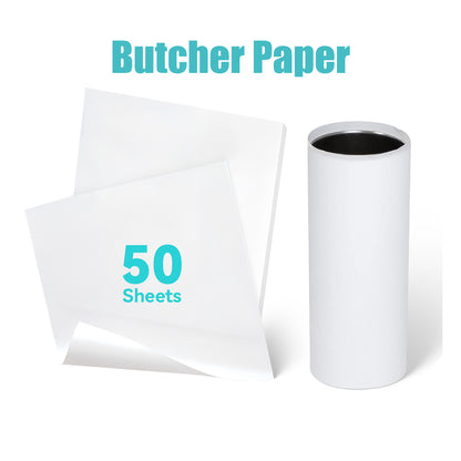 GIZMIX Butcher Paper for Sublimation – 50 Sheets Heat-Resistant Protective Paper for Heat Press, Anti-Stick, Disposable Sheets for T-Shirts, Tumblers & Mugs