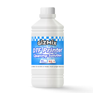 GIZMIX DTF Printhead Cleaning Solution 1L – Professional Nozzle Cleaner for DTF & DTG Printers, Strong Unclogging Formula for Epson Printheads