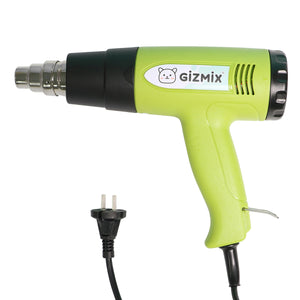 GIZMIX 1800W Heat Blower Gun – Dual-Speed Hot Air Gun with 6-Temperature Control for Crafts, Tumbler Shrink Wrap & DIY Projects