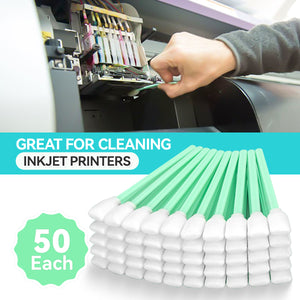 GIZMIX 7" Foam Cleaning Swabs 50 Pack for DTF Printers, Cameras & Electronics