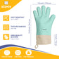 Guantes de silicona resistentes al calor GIZMIX: diseño antiescaldaduras de triple capa (hasta 250 °C), agarre antideslizante para horno, freidora de aire, barbacoa y sublimación. 