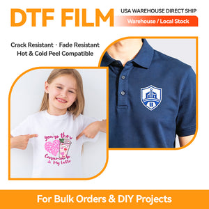 DTF Transfer Film A4/A3 Double Sided PET Hot Peel 100 Sheets