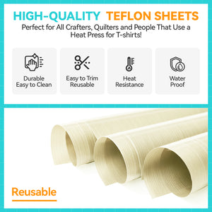 PTFE Heat Press Sheets 3 Pack
