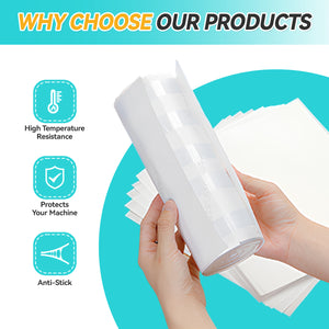 GIZMIX Butcher Paper for Sublimation – 50 Sheets Heat-Resistant Protective Paper for Heat Press, Anti-Stick, Disposable Sheets for T-Shirts, Tumblers & Mugs