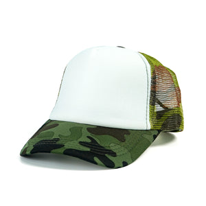 RANGELAB Camo Mesh Trucker Hat Blank Front Panel Adjustable Snapback Baseball Cap