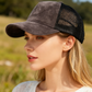 RANGELAB Faux Suede Mesh Trucker Hat – Adjustable Snapback Baseball Cap for Men & Women