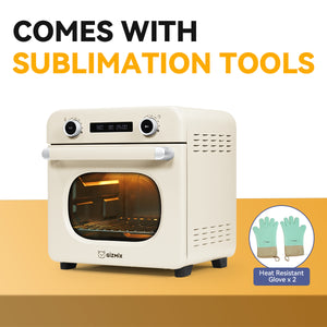 GIZMIX 18L Sublimation Oven 110V, 1400W Convection Heat Press Oven for Tumblers & Mugs, Fits 12oz–30oz Skinny Tumblers, 360° Hot Air Circulation, Digital Control, Includes Gloves & Sublimation Tools