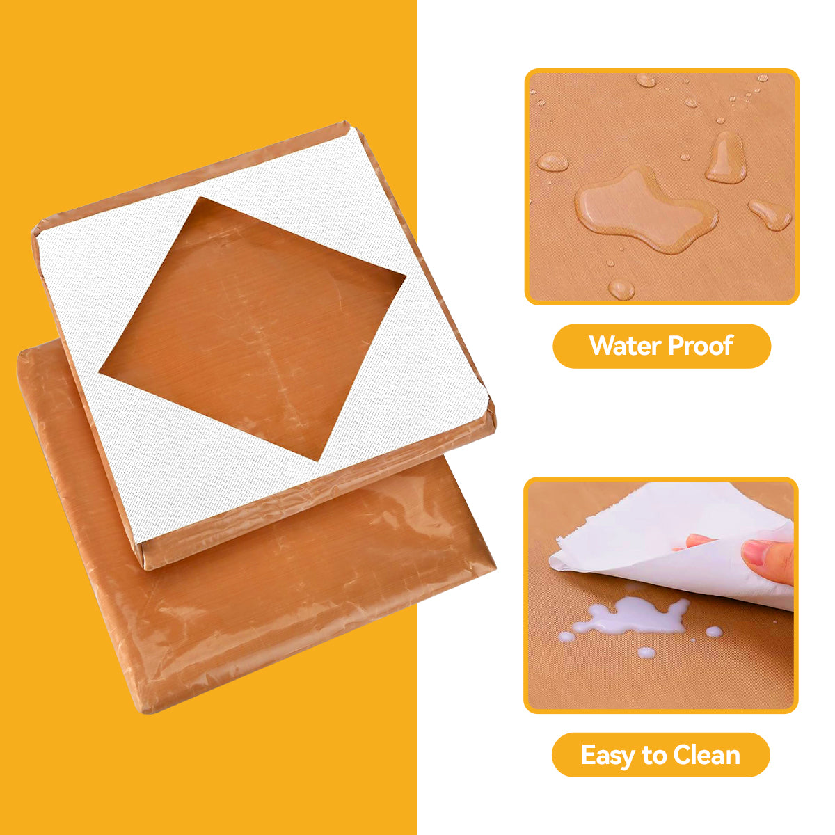 15x15 Heat Press Cover Set - 2-Piece Teflon Platen Protectors For Sublimation & Transfers