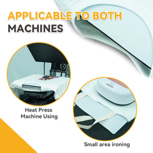 Tee Pad It! 5-Piece Heat Press Padding Set for Seamless, Even Pressure