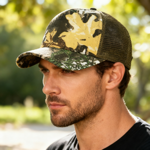 RANGELAB Camo Mesh Trucker Hat – Breathable Snapback Cap for Outdoor Life