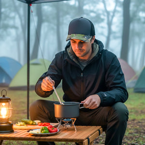 RANGELAB Camo Trucker Hat – Breathable Mesh Snapback Cap for Camping, Fishing & Everyday Wear