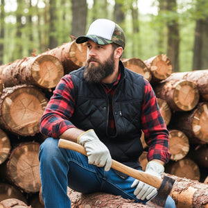 RANGELAB Camo Mesh Trucker Hat Blank Front Panel Adjustable Snapback Baseball Cap