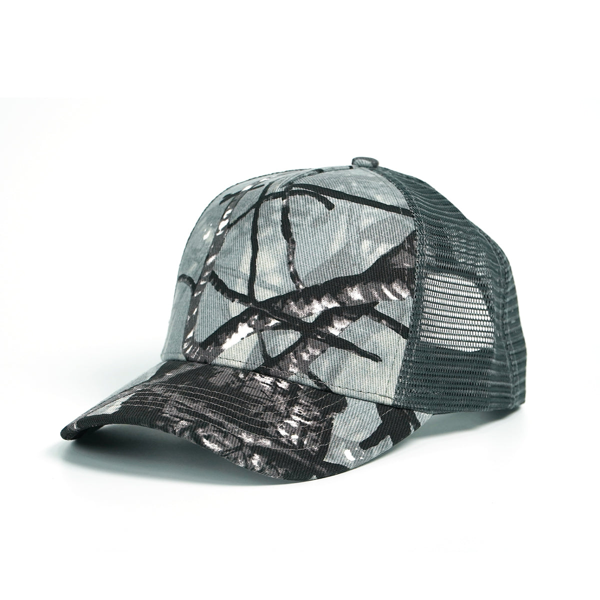 RANGELBA Grey Camouflage Trucker Hat Classic Mesh Snapback Baseball Cap