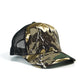 RANGLEBA Woodland Camo Trucker Hat for Men & Women – Breathable Mesh Snapback Baseball Cap for Outdoor, Hiking & Hunting