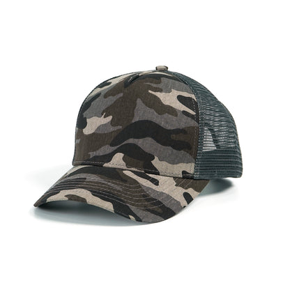 RANGELAB Grey Black Camo Trucker Hat Adjustable Mesh Baseball Cap for Men & Women, Breathable Outdoor Hiking Casual Cap