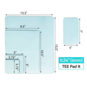 Tee Pad It! 5-Piece Heat Press Padding Set for Seamless, Even Pressure