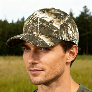 RANGELAB Woodland Camo Baseball Cap – Adjustable Outdoor Hunting & Hiking Hat for Men & Women