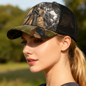 Rangelab Camo Trucker Hat – Breathable Mesh Snapback for Outdoor Use